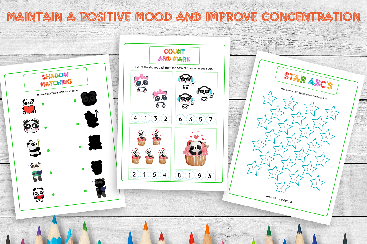 Kawaii Panda Activity Book for Kids, an Education Illustration by LA Design (Photo 6 of 10)