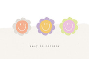 FLOWER SMILE / vector + png, an Illustration by KruthDesign (Thumbnail 3 of 7)