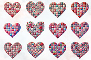 Patchwork heart valentine day Png, an Illustration by RobertsArt (Thumbnail 2 of 7)