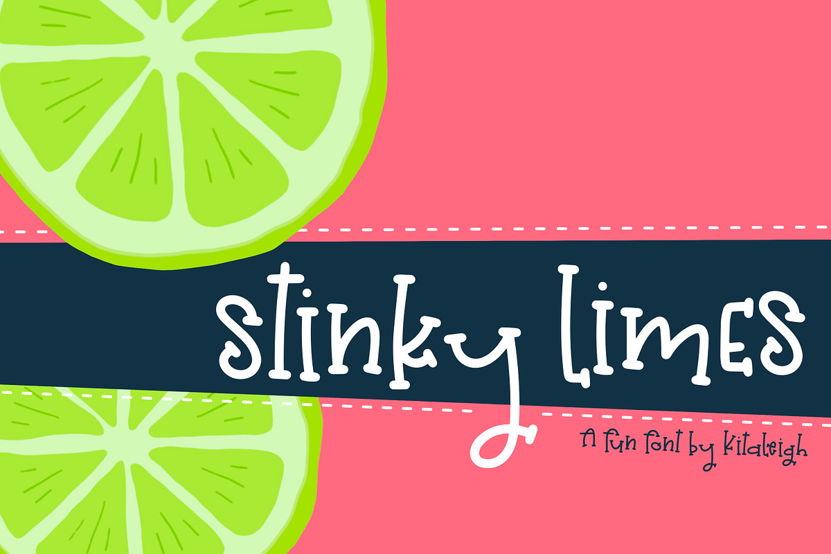 Stinky Limes, a Serif Font by Kitaleigh (Photo 1 of 3)