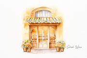 Bakery Storefront Watercolor Clipart, a Work Illustration by New-School-Wave (Thumbnail 3 of 5)