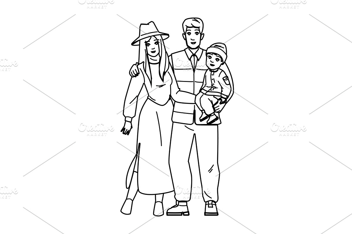 happy autumn family fashion vector, a Person Illustration by pikepicture