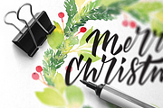 Watercolour Christmas Wreath Vector, a Card Template by Karma (Thumbnail 1 of 5)