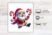 Watercolor Funny Santa Claus Clipart, an Illustration by Canvas Craft (Thumbnail 8 of 8)