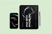 iPad Pro & iPhone 11 Pro Mockup, a Wearable Device Mockup by Pikachudesign (Thumbnail 2 of 5)