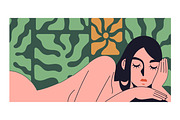 Abstract Matisse art women & flowers, a Decorative Illustration by PaperTrident (Thumbnail 2 of 7)
