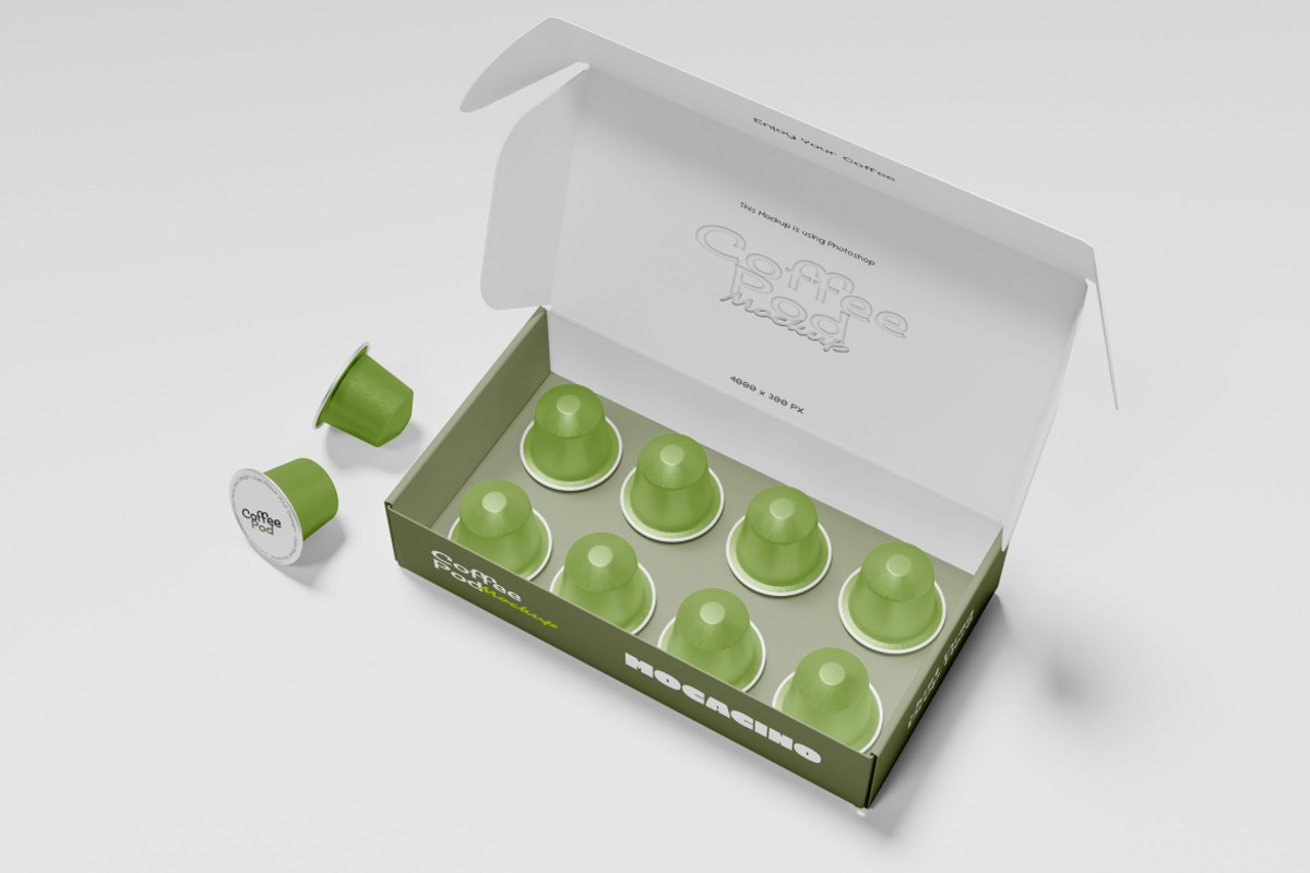 Coffee Pod Mockup, a Packaging Mockup by Budogol Studio (Photo 2 of 5)