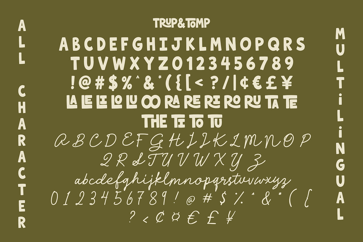Trup & Tomp - Playful Font Set, a Sans Serif Font by Angga Mahardika (Photo 11 of 11)