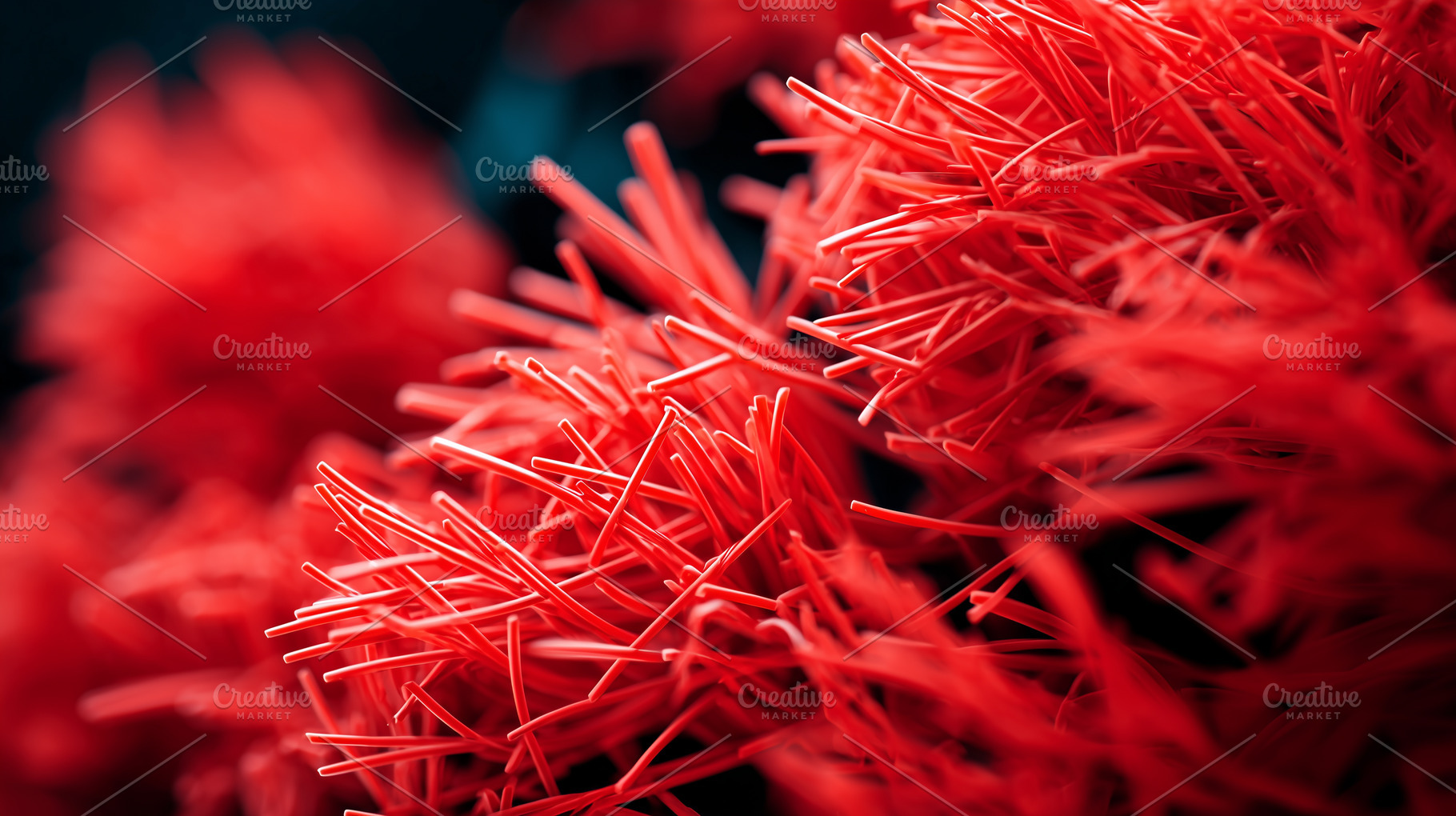 Close up vibrant red sea anemone, a Nature Photo by MistyDay
