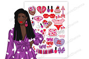 Galentines Stickers 2x1,5, a Stationery Template by GlamArtZhanna (Thumbnail 6 of 6)