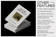 55 book mockups, a Books & Magazine Mockup by Creatoom (Thumbnail 7 of 11)