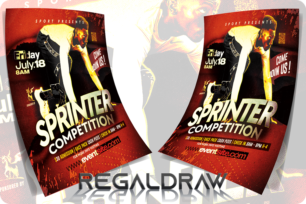 Run Competition Sport Event Flyer, a Flyer Template by regalDRAW ...