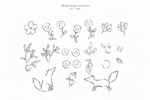 Floral Ditsy Wild Meadow Clipart