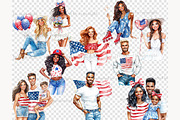 4th of July Clip Art Patriotic, a Person Illustration by GlamArtZhanna (Thumbnail 8 of 8)