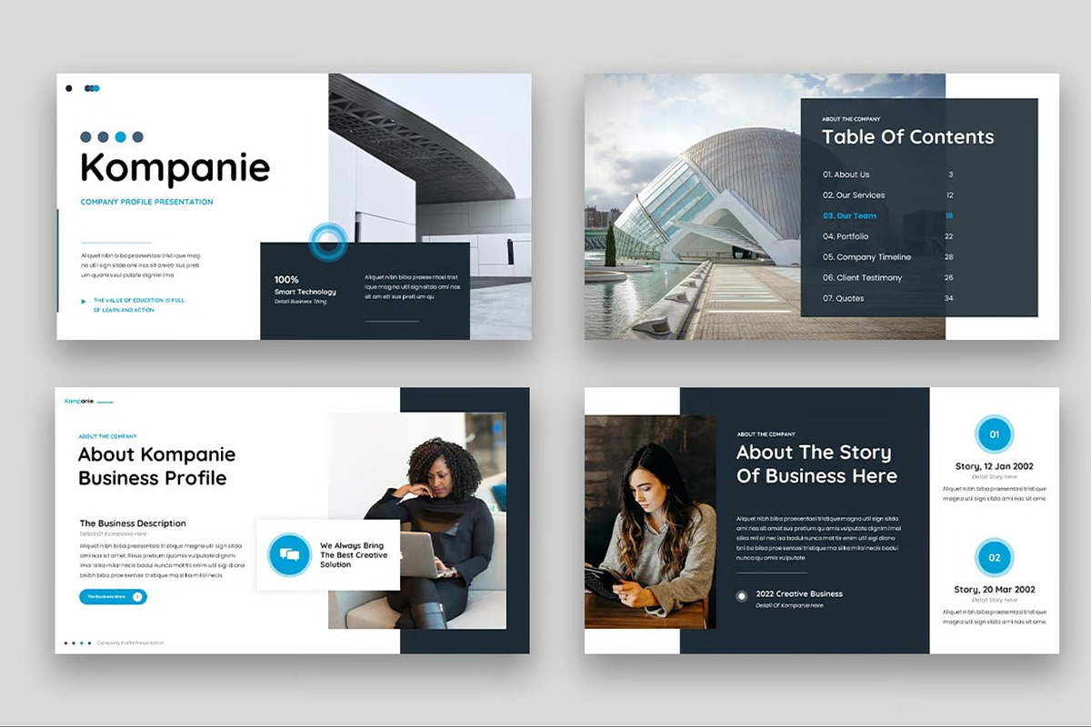 Kompanie - Company Profile GSlides, a Presentation Template by Fit-tee (Photo 3 of 6)