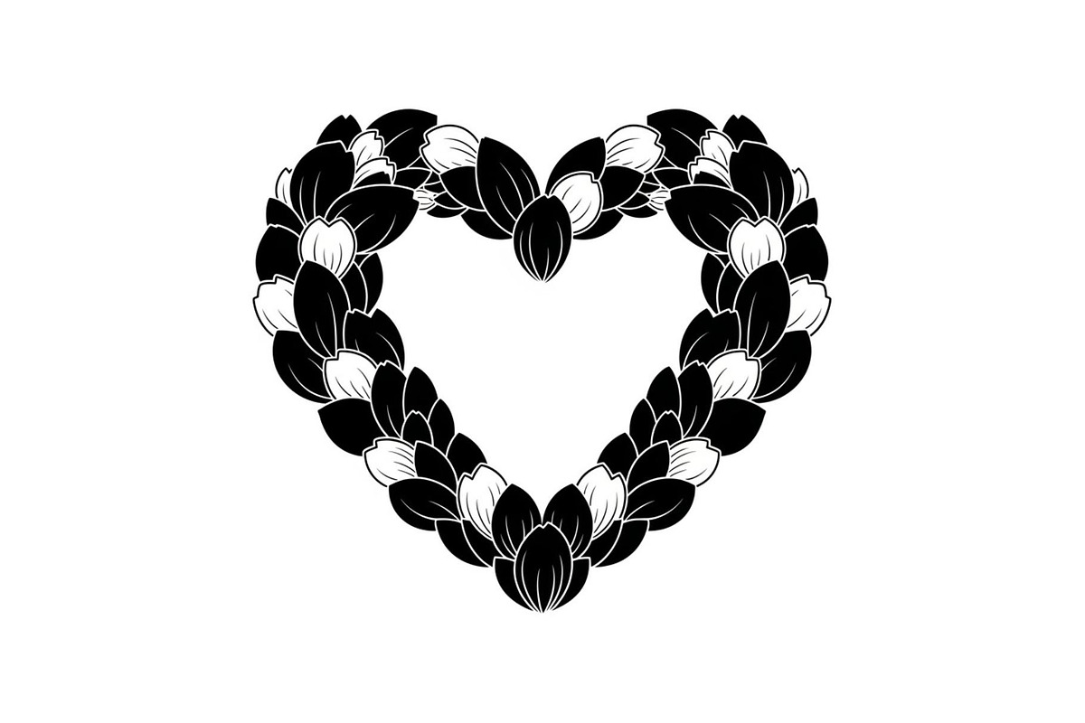 Floral Heart Frame Silhouette Pack, an Illustration by Artivon (Photo 18 of 49)