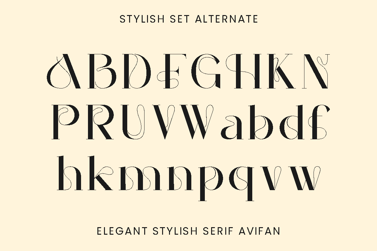 Avifan - Elegant Serif Font, a Serif Font by Pandeka Studio (Photo 11 of 12)