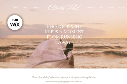 Wix Photography Website Template, a Wix Template by Primavera Studio Design