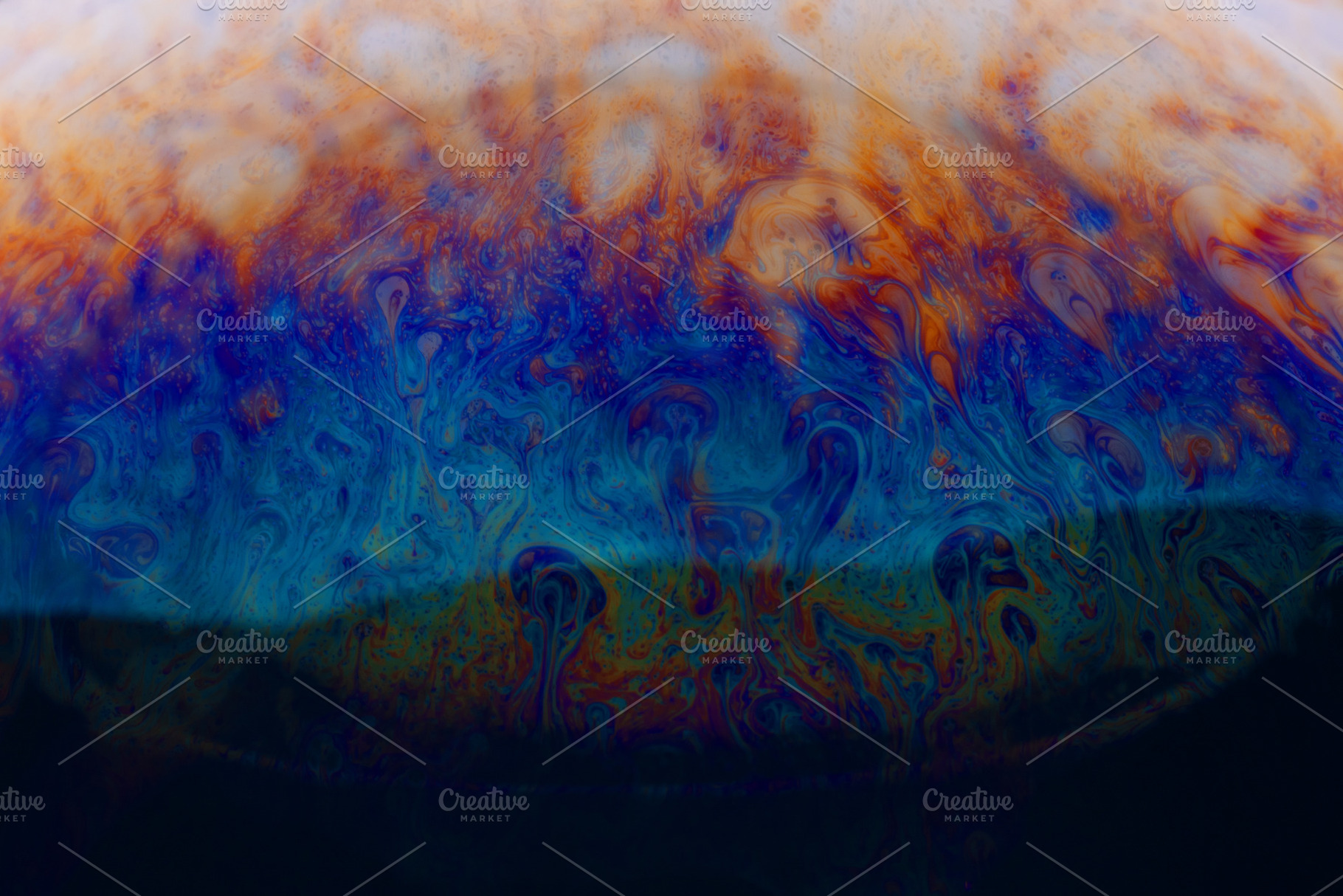 Vivid blue, orange, and yellow swirling patterns create a dynami, a Background Photo by Ales Munt