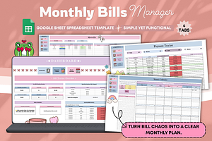 Monthly Bills Manager Spreadsheet