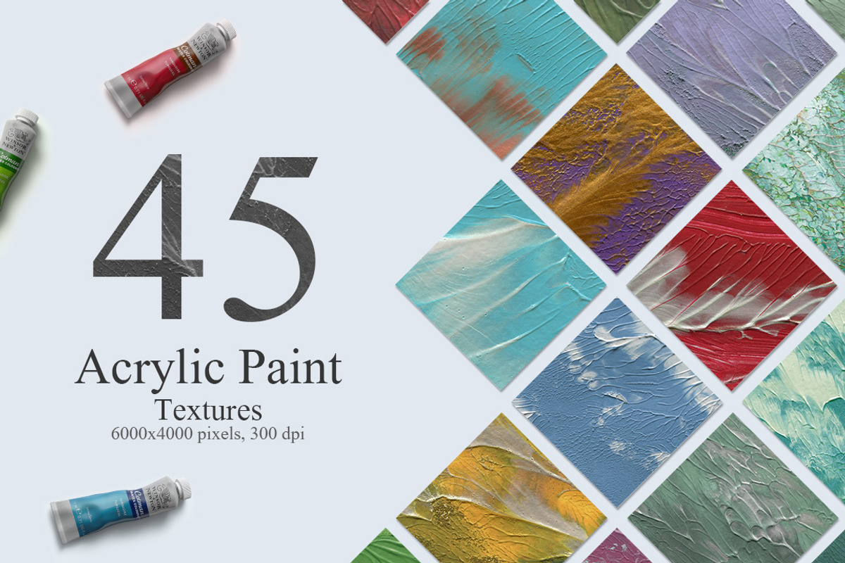 45 Acrylic Paint Textures, a Texture Graphic by NassyArt (Photo 1 of 6)