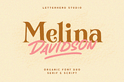 Melina Davidson - Organic Font Duo, a Handwritten Font by Letterhend Studio (Thumbnail 1 of 11)