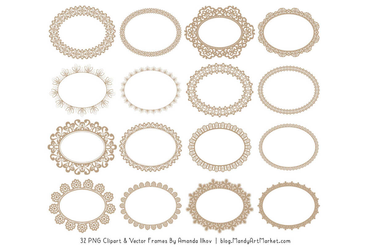 Champagne Round Lace Frames, an Illustration by Amanda Ilkov (Photo 4 of 5)