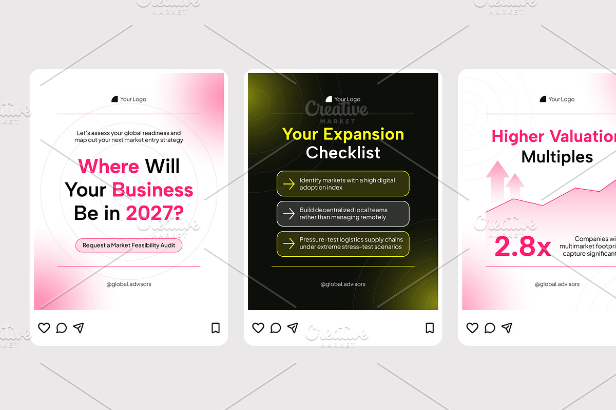 Global Market Expansion Strategy, a Social Media Template by Izdihaar_Studio (Photo 2 of 4)