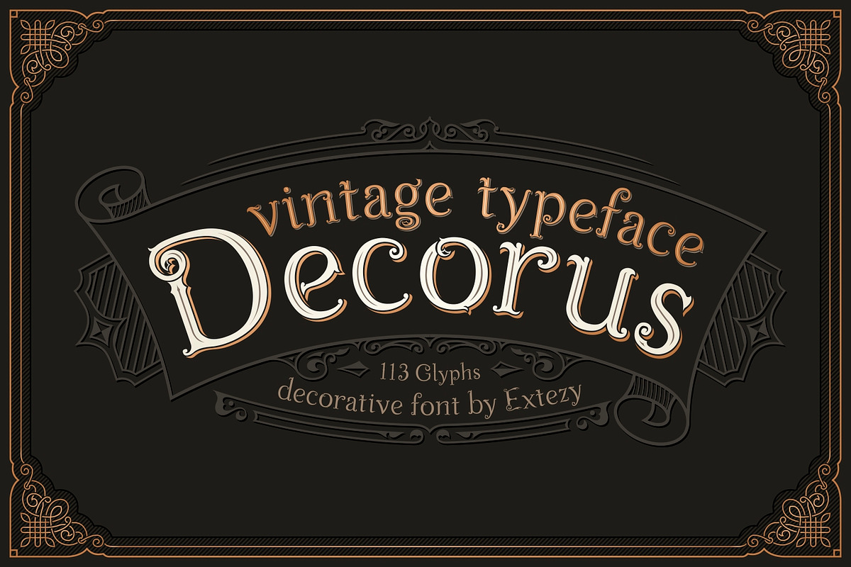 Decorus - Layered Font & Ornaments preview 3