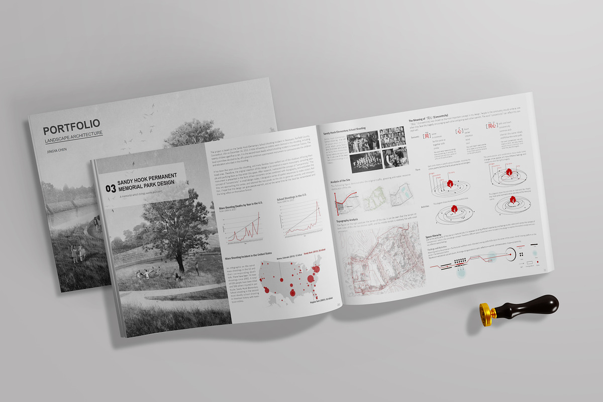 Hill's Works Brochure - Mockup, a Books & Magazine Mockup by Bokuto (Photo 2 of 3)