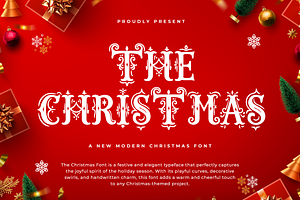 The Christmas–Modern Christmas Font, a Handwritten Font by overlaytemplates