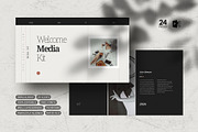 Welcome Media Kit PowerPoint, a Presentation Template by White Graphic (Thumbnail 1 of 7)