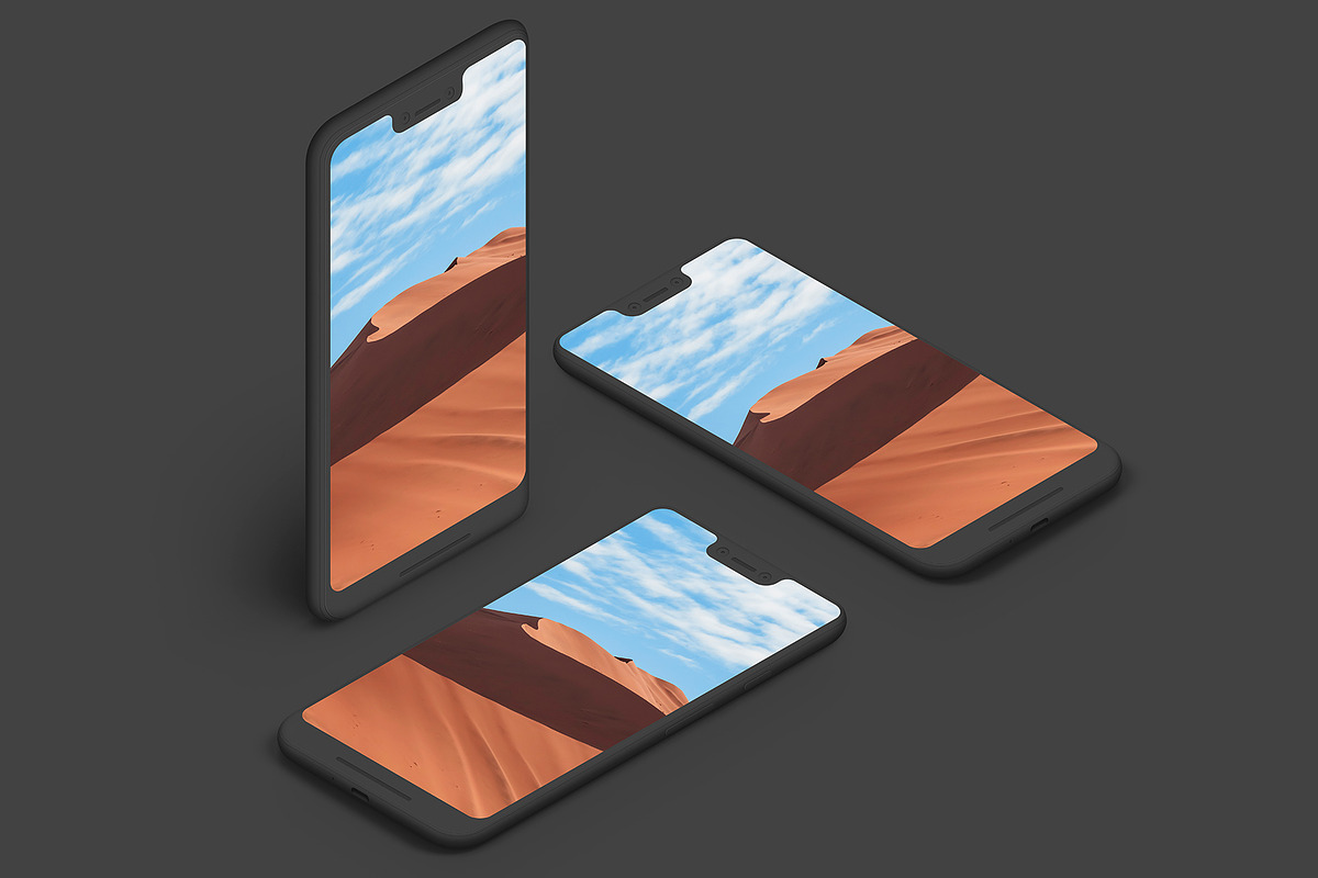 Pixel 3XL - 21 Clay Mockups - PSD, an iPhone Mockup by Asylab (Photo 66 of 73)