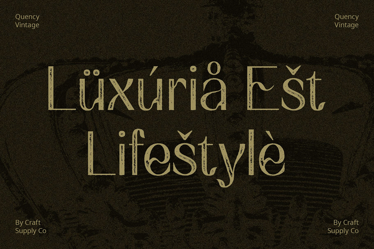 Quency Vintage, a Sans Serif Font by Craft Supply Co. (Photo 4 of 8)