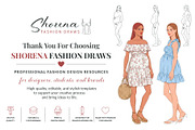 Maternity Fashion Croquis Templates, a Person Illustration by Shorena Fashion Draws (Thumbnail 12 of 12)