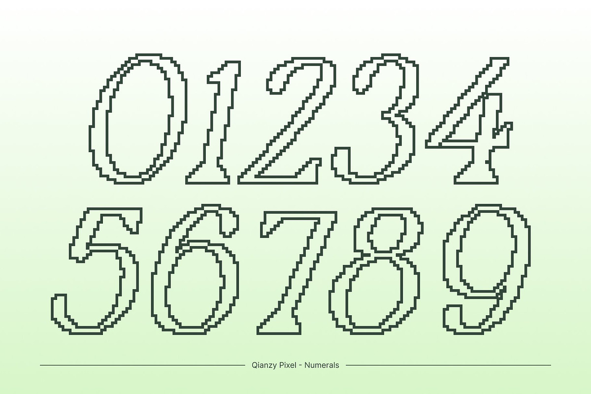 Qianzy Pixel, a Serif Font by Craft Supply Co. (Photo 7 of 8)