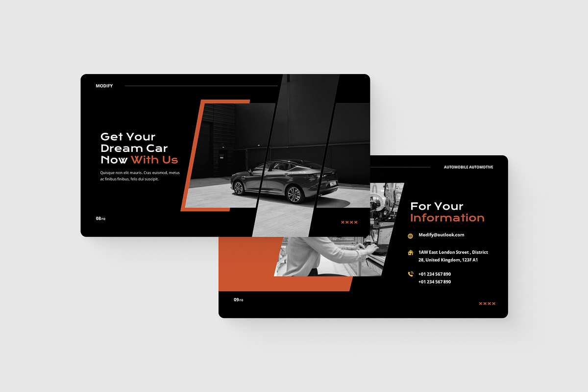 Automobile Automotive Google Slide, a Presentation Template by Annora Studio (Photo 3 of 5)