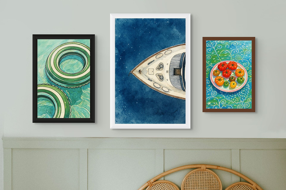 Coastal Core Watercolour Art Prints, a Decorative Illustration by Saint aury Studio (Photo 5 of 6)