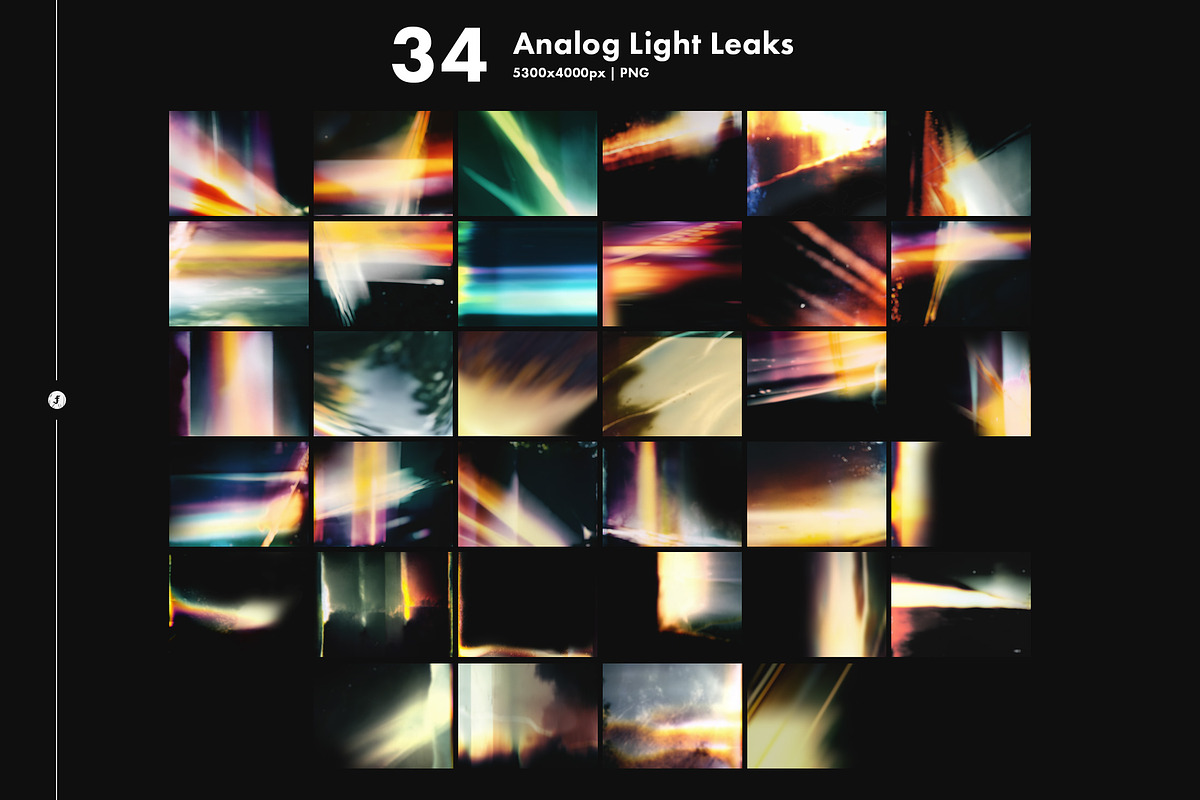 Analog Light Leaks Overlays, a Texture Graphic by Freezerondigital (Photo 9 of 14)