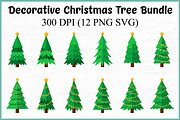 Christmas Tree Vector SVG Bundle, a Seasonal Illustration by Gfx Expert Team (Thumbnail 1 of 3)