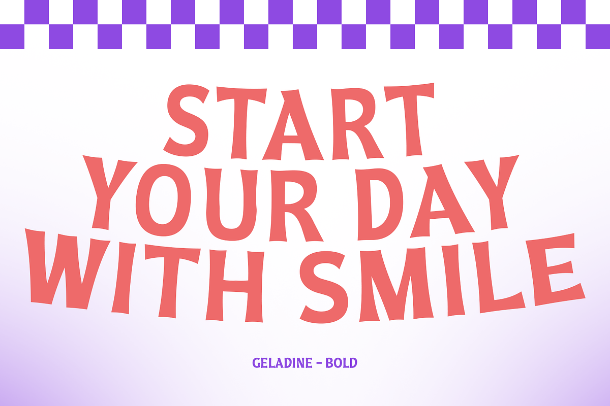 Geladine – Fluid Flare Sans, a Sans Serif Font by Almarkhatype (Photo 3 of 11)