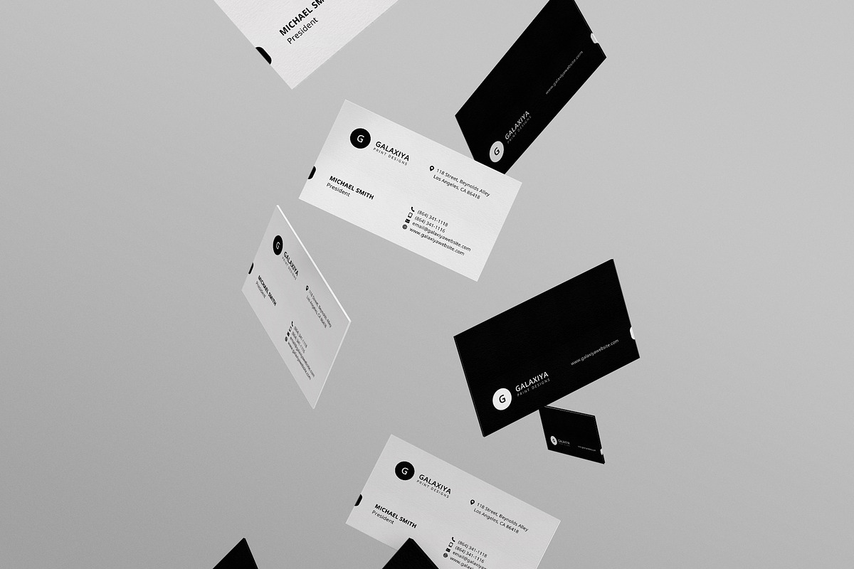 Minimal Clean Business Cards, a Business Card Template by Galaxiya (Photo 4 of 9)