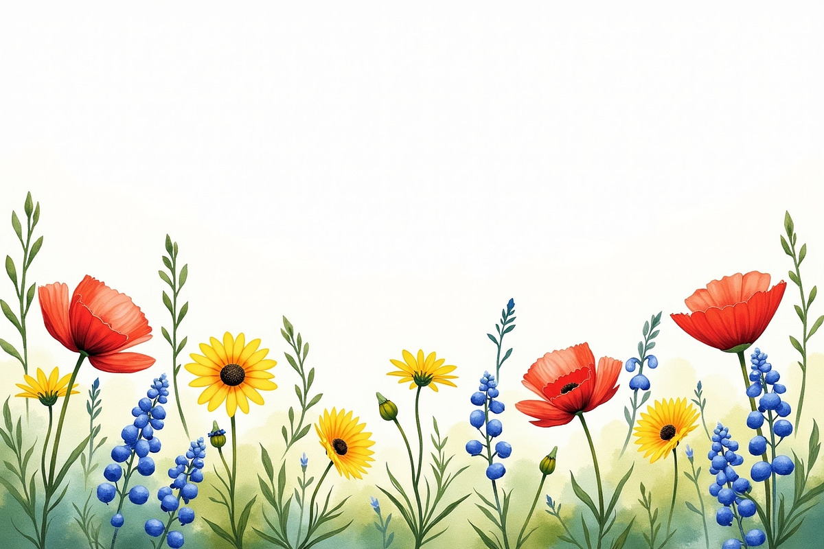 Summer Field Flower Lower Border, an Illustration by BIPLOB EXPERT (Photo 11 of 14)