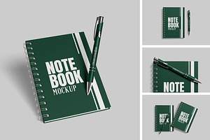 Notebook with Pen Mockup