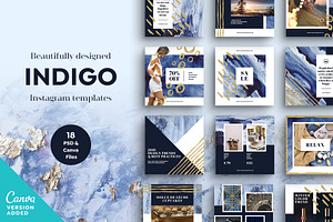 INDIGO Instagram Template Set
