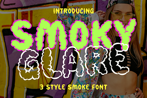 Smoky Glare Smoke Font, a Font by PutraCetol Studio