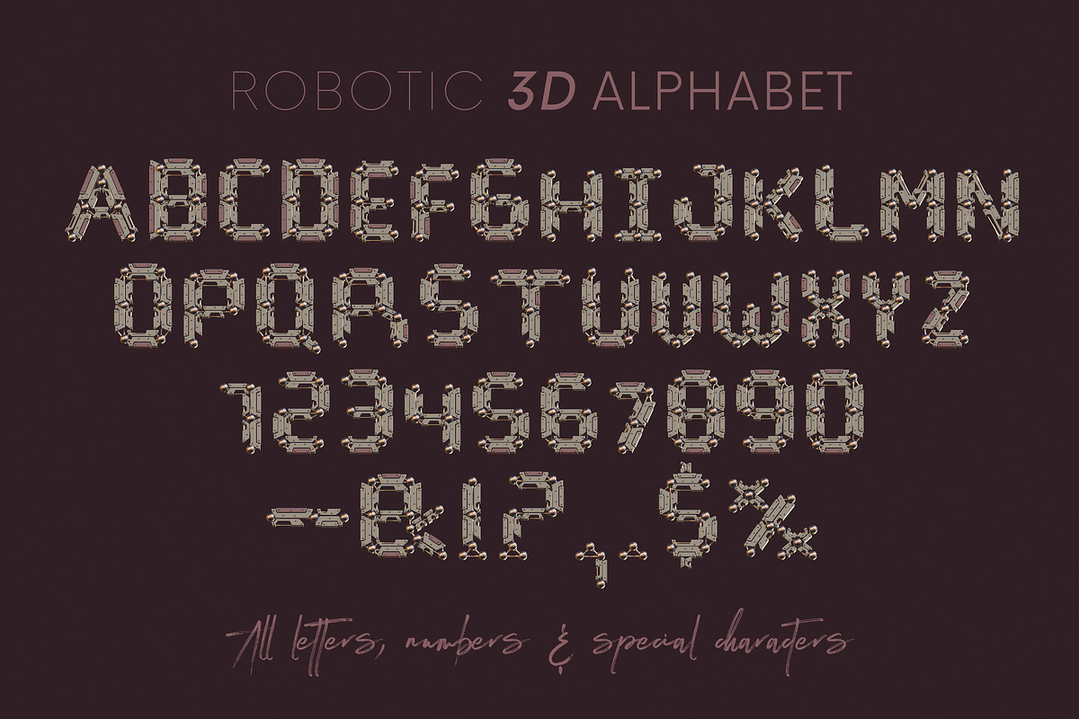 Robotic - 3D Lettering, a Graphic by MIIM (Photo 8 of 8)