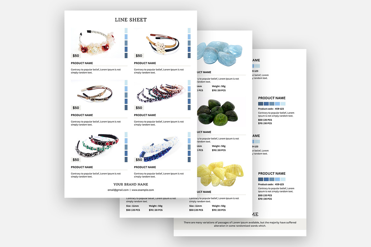 Wholesale Line Sheet Template, a Stationery Template by Design Zone (Photo 3 of 5)