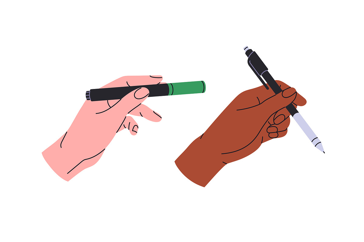 Artist, painter hands with art tools, a Person Illustration by PaperTrident (Photo 3 of 8)