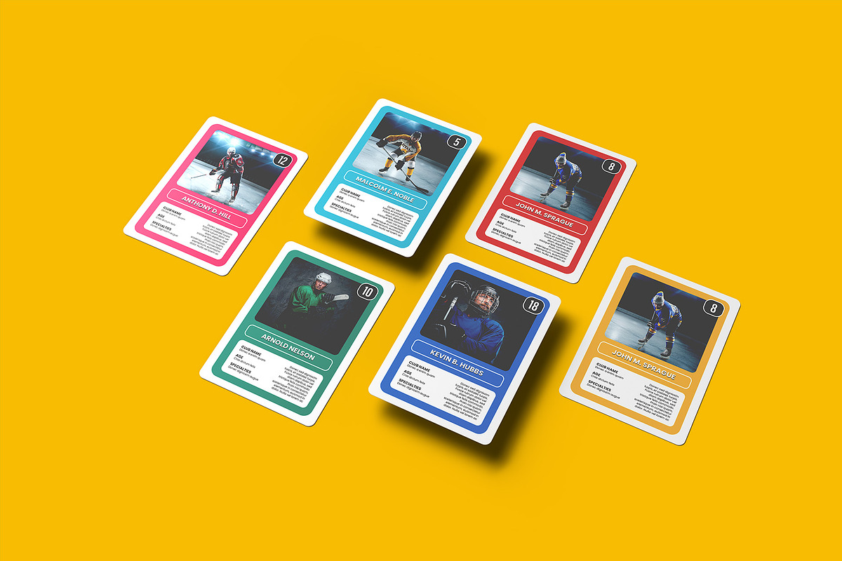 Trading Cards Mockup v.4 - 12 views, a Merchandise Mockup by Illusiongraphic (Photo 7 of 25)